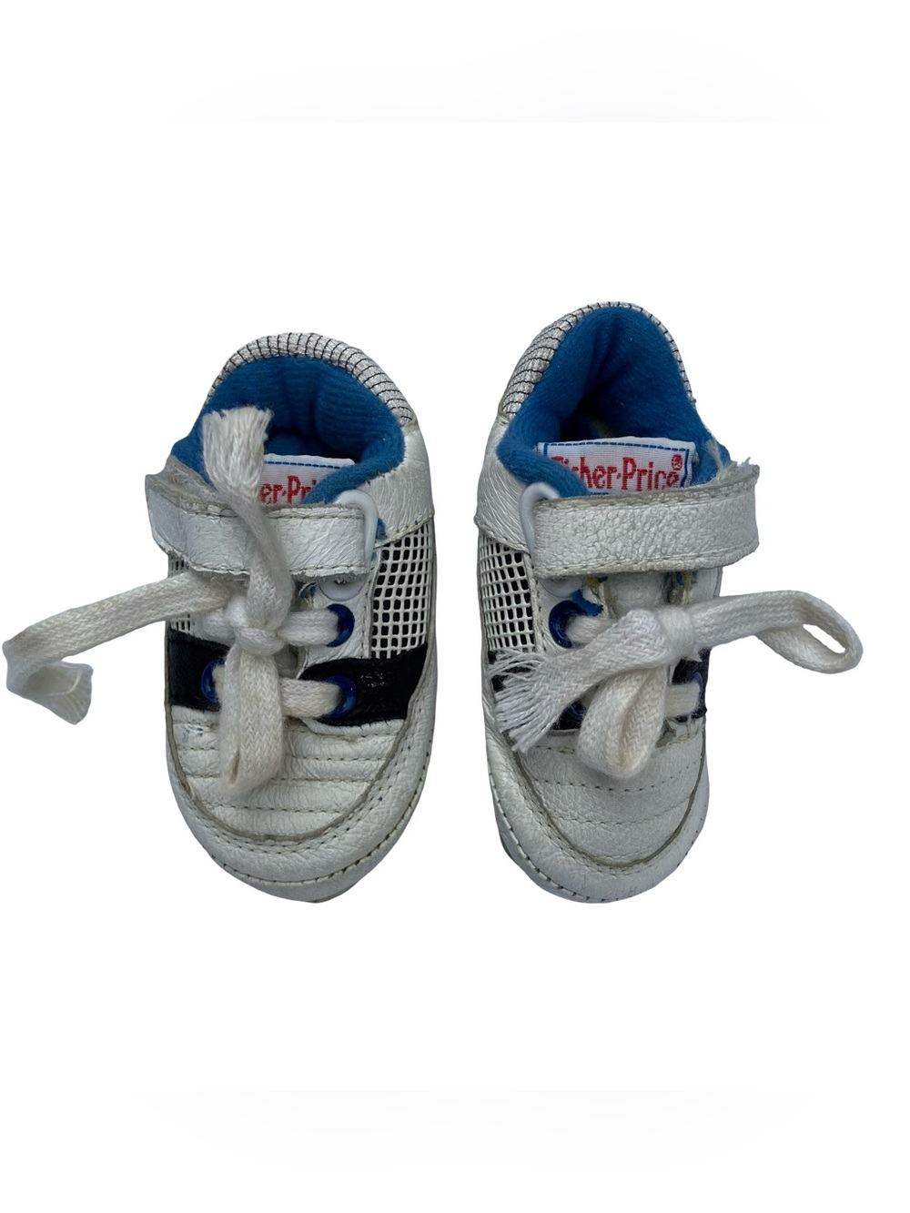 VTG Fisher Price Footwear Shoes Baby Infant Soft Sole Leather Bottom Newborn